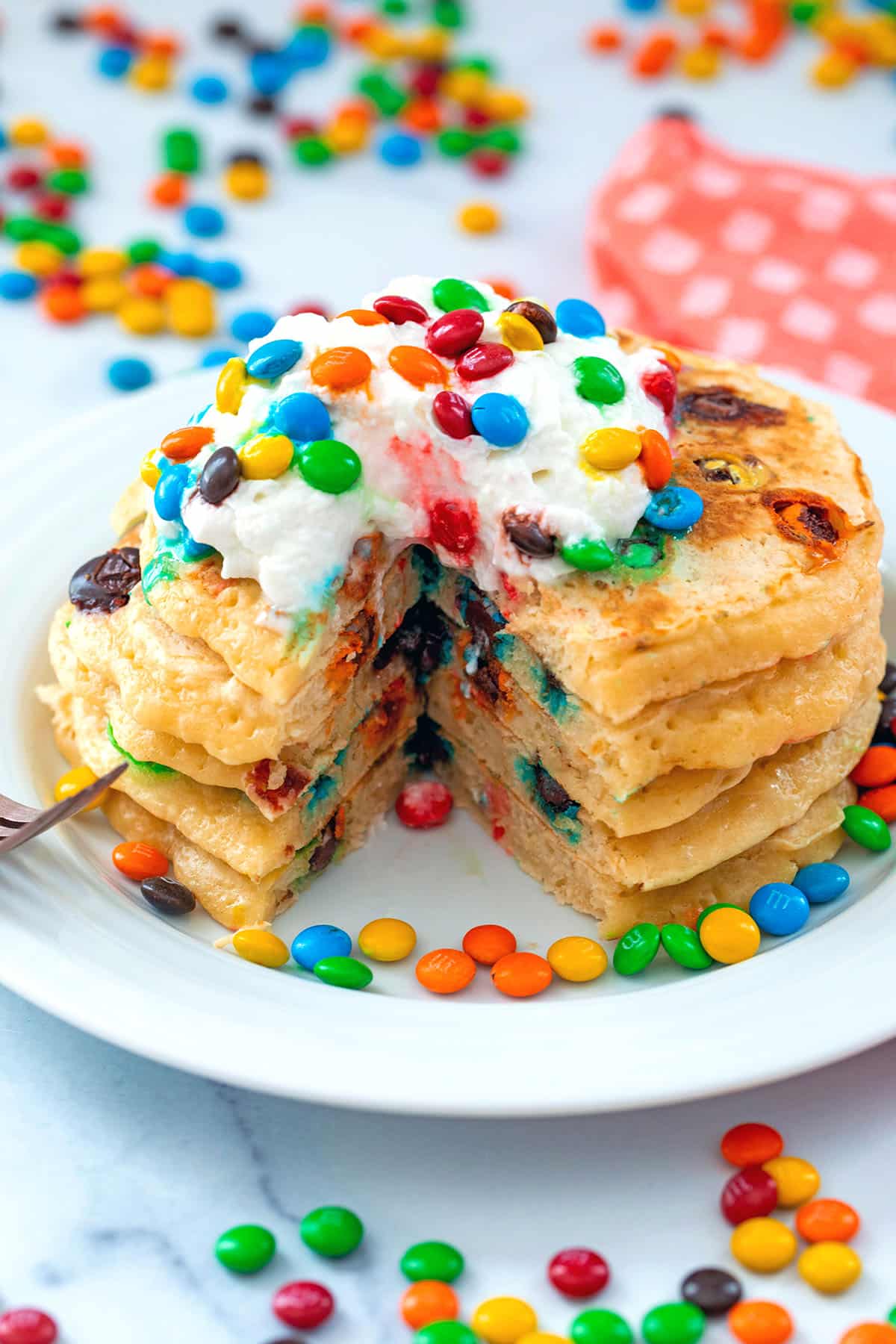 M&amp;M Pancakes Recipe - We are not Martha