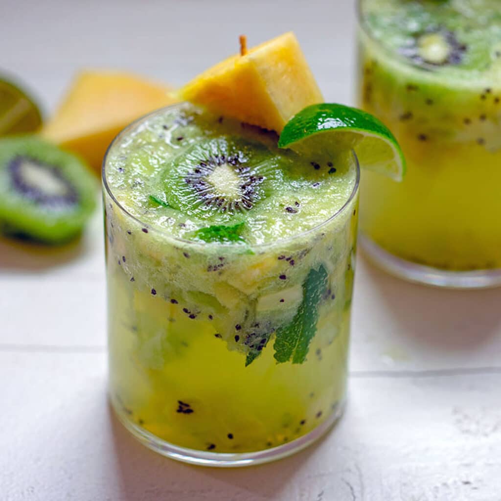 Pineapple Kiwi Mojito Cocktail Recipe We are not Martha
