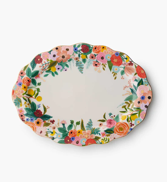 Ceramic platter with pretty florals.