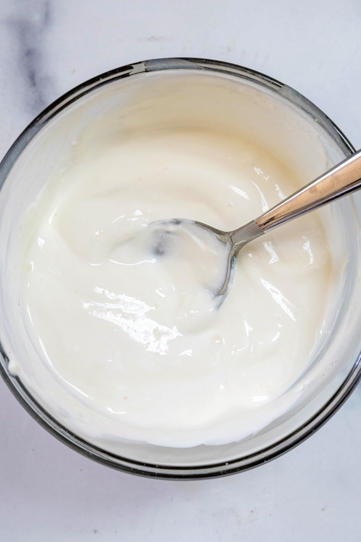 Lime crema in a small bowl.