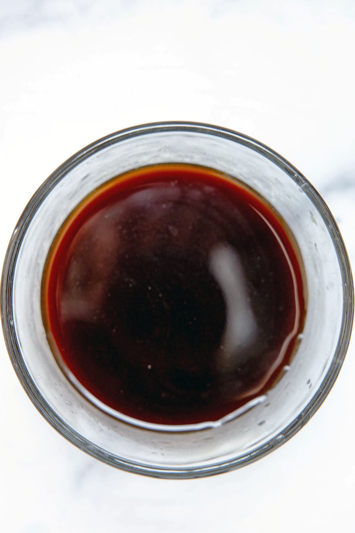 Brown sauce in small bowl.