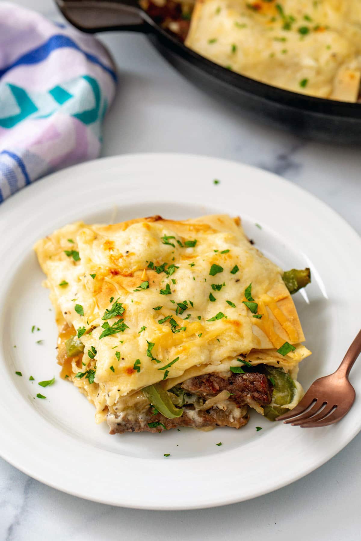 Steak and Cheese Lasagna Recipe We are not Martha