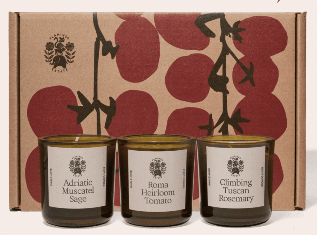 Three Sisters garden candles