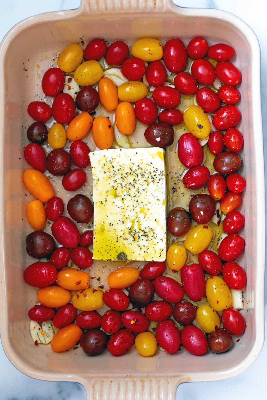 Baked Shrimp Feta Pasta Recipe TikTok Pasta - We are not Martha