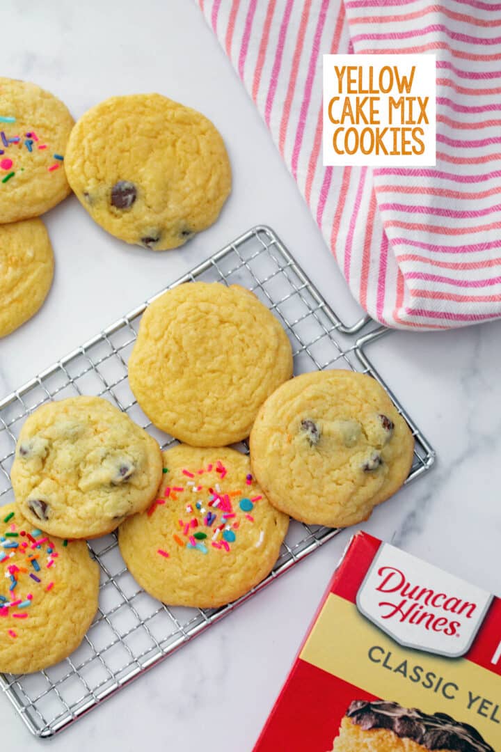 Yellow Cake Mix Cookies Recipe - We are not Martha